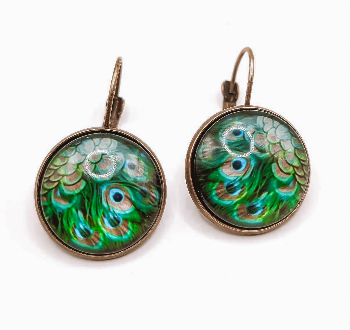 Beautiful Vintage Peacock Earrings