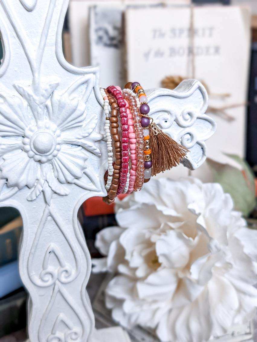 Beautiful Pink Bracelet Set