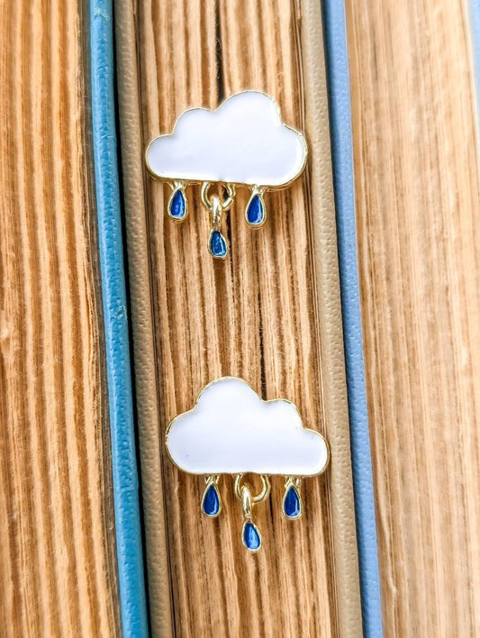 Dainty Rain Cloud Earrings