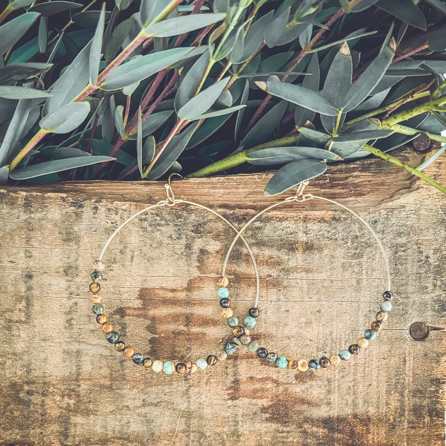 Beautiful Beaded Hoop Earrings