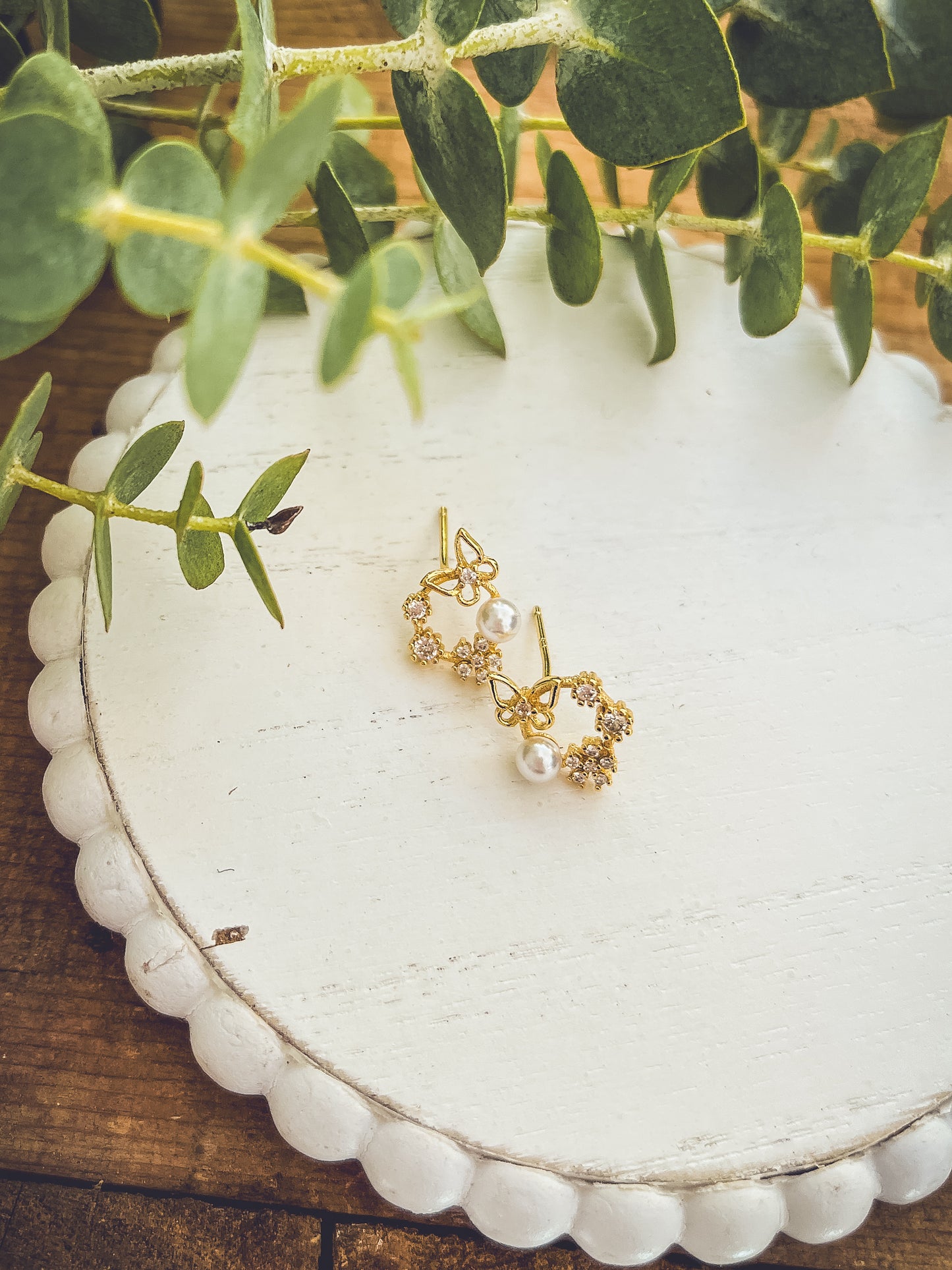 Dainty Crystal Butterfly Earrings