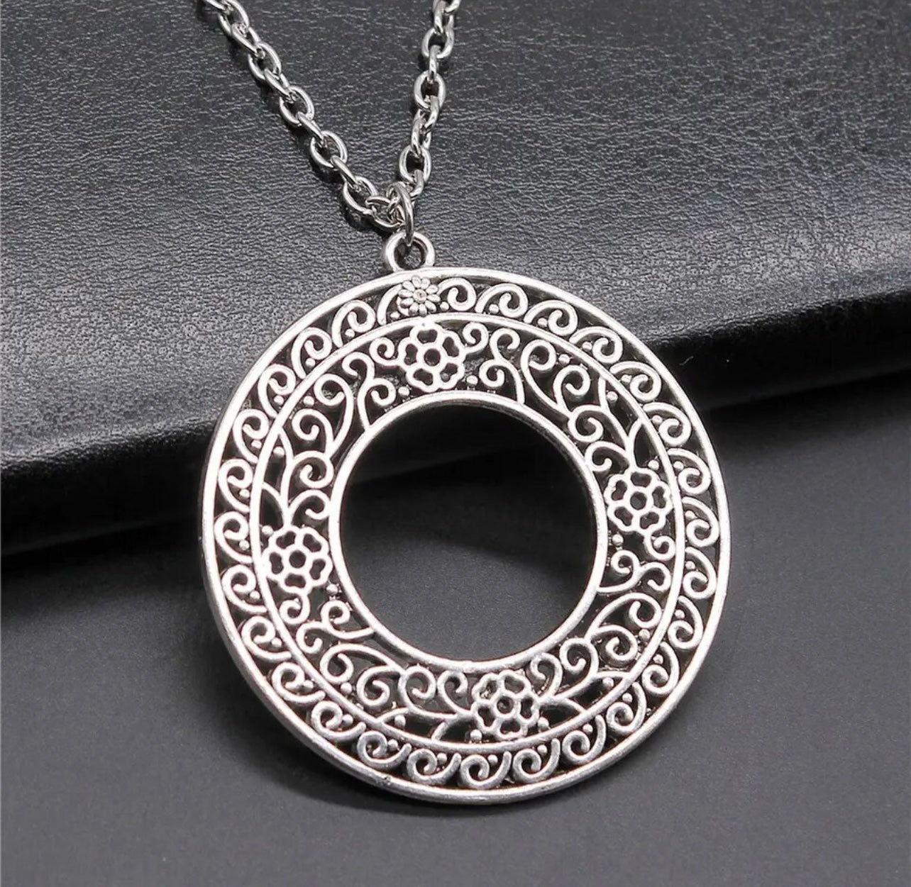 Beautiful Boho Silver Pendant Necklace