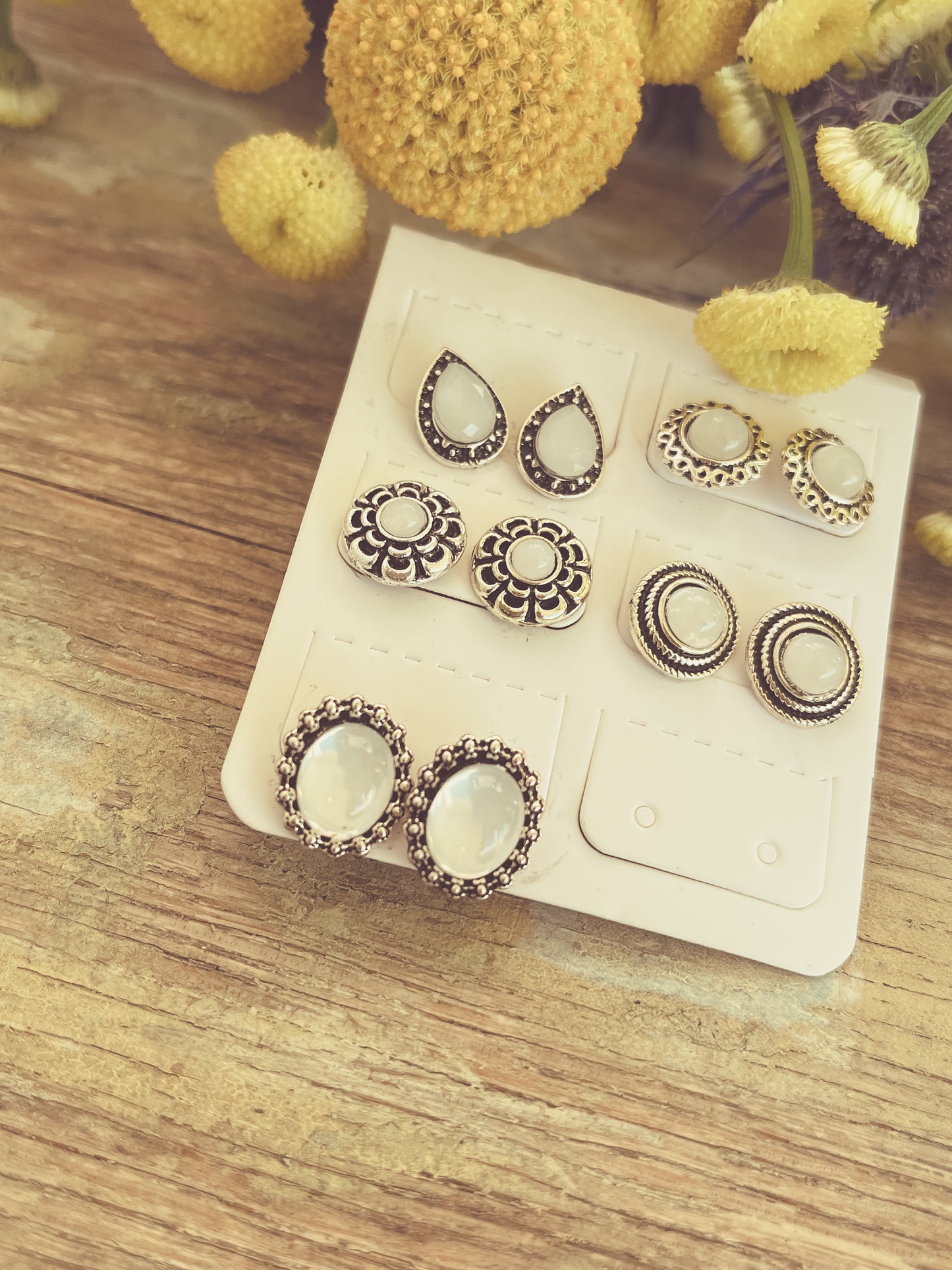 Beautiful Bohemian Earring Set - Set of 5 Studs