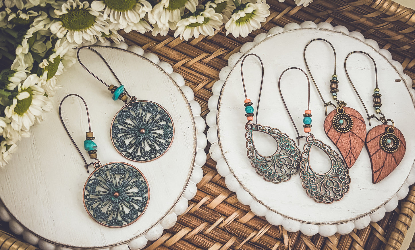 Beautiful Bohemian Earring Set - Set of 3