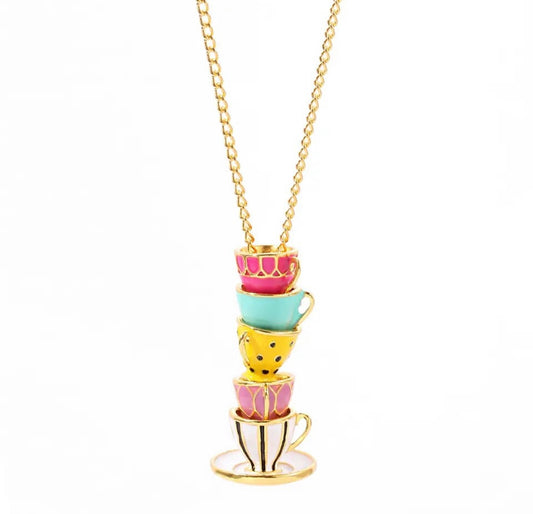 Mad Hatter Tea Cup Necklace