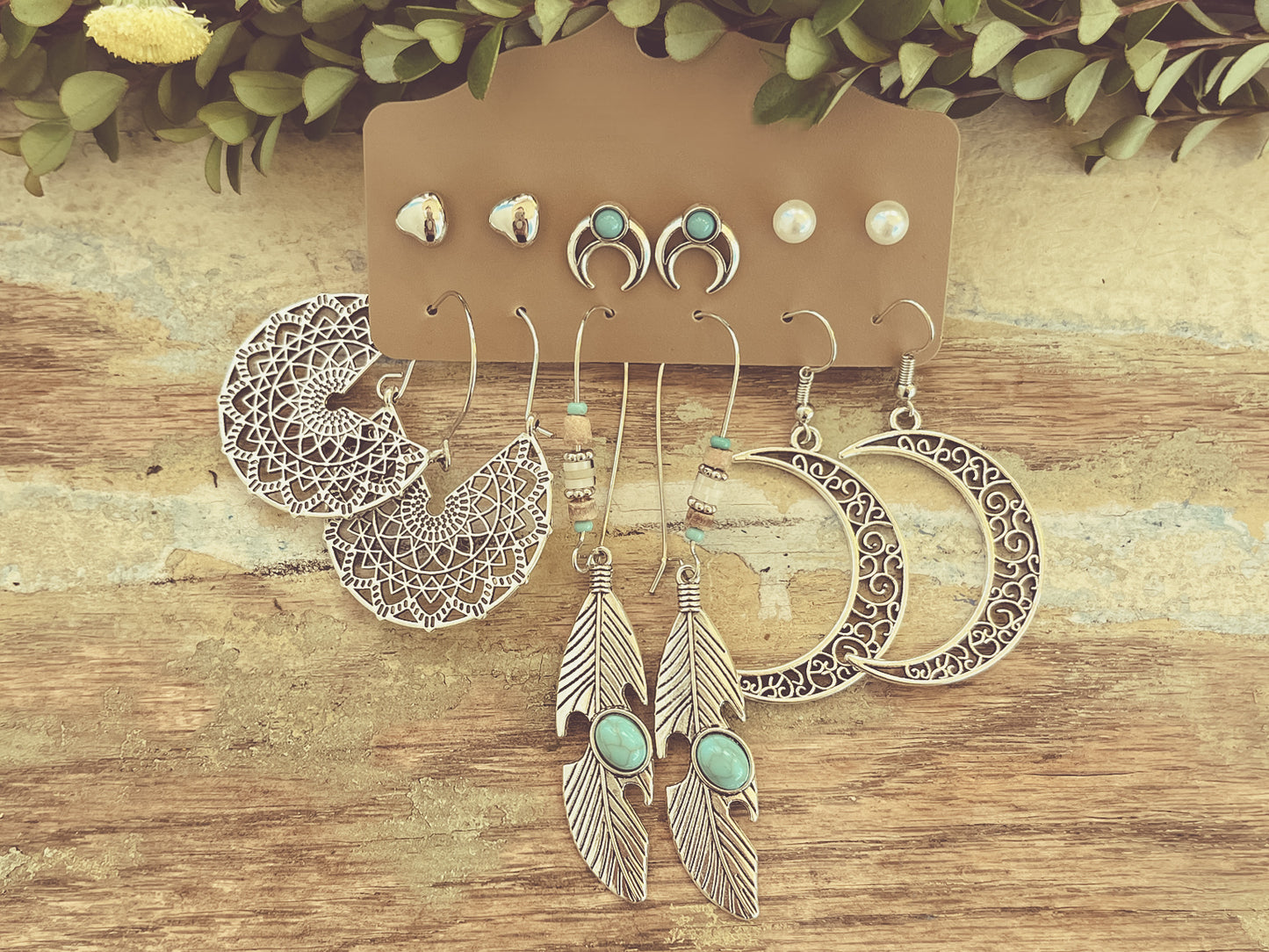 Beautiful Bohemian Earring Set - Set of 6