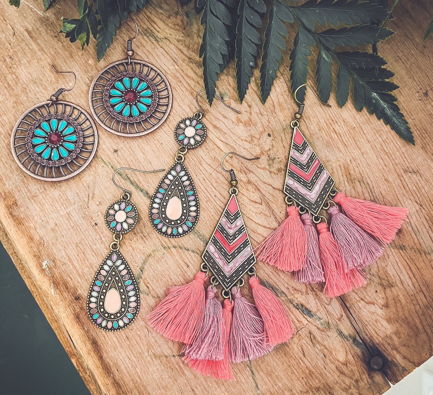 Beautiful Bohemian Earring Set - Set of 3