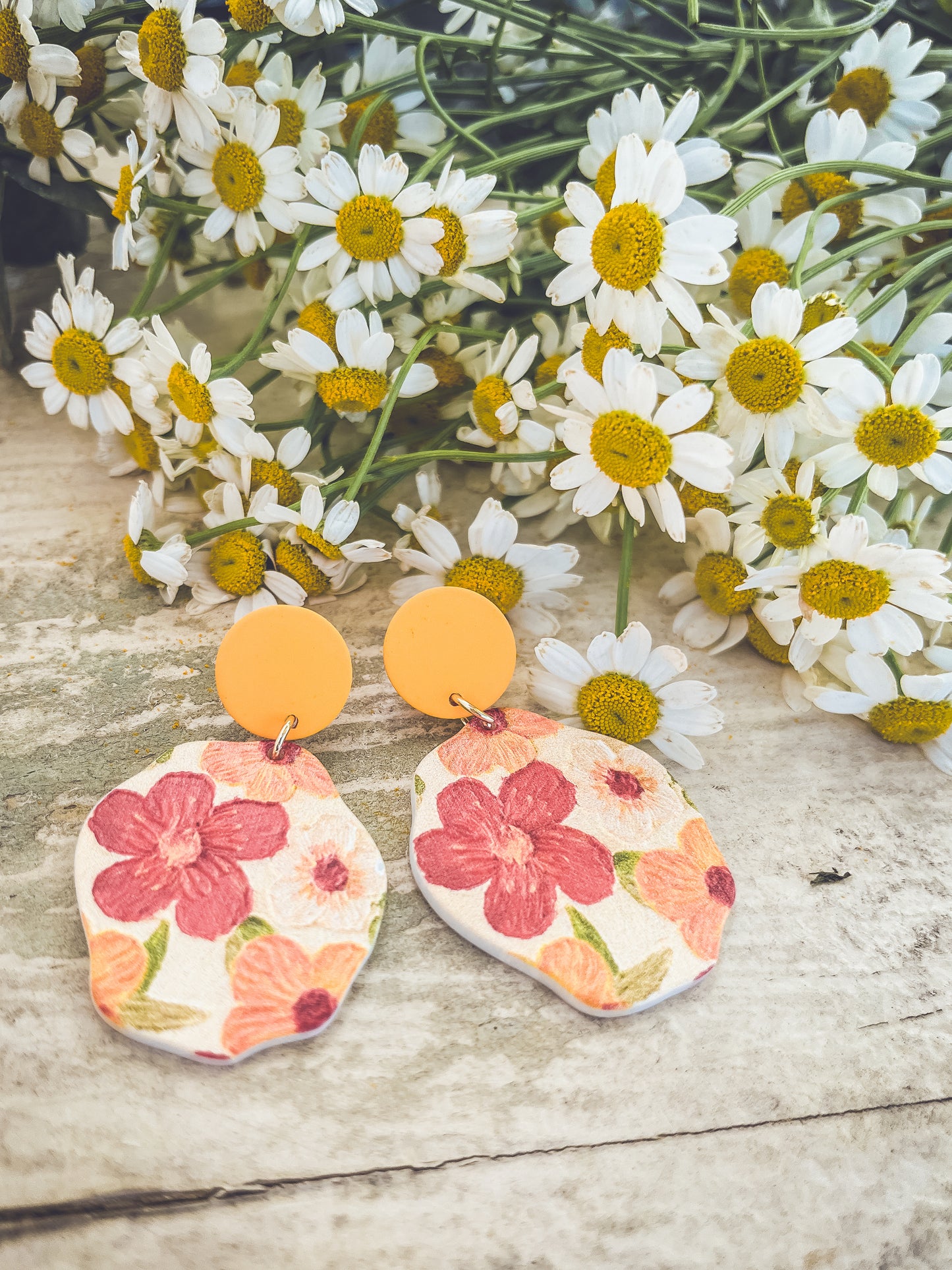 Beautiful Bright Floral Earrings