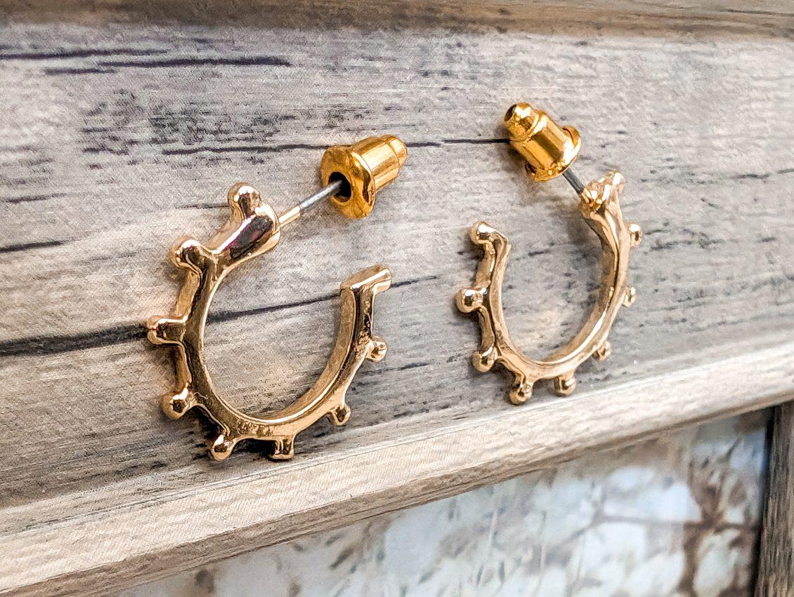 Beautiful 5 Pair Set of Gold Hoop Earrings