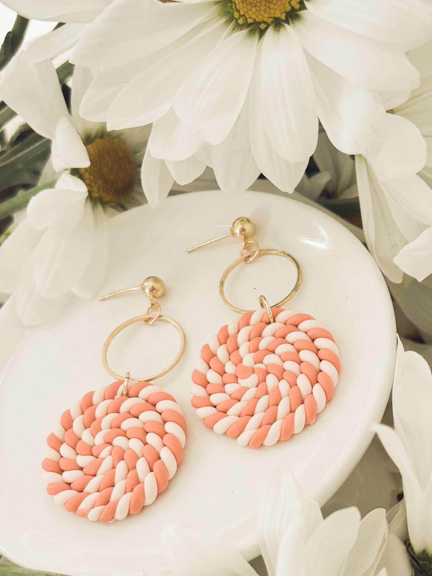 Beautiful Clay Twist Earrings