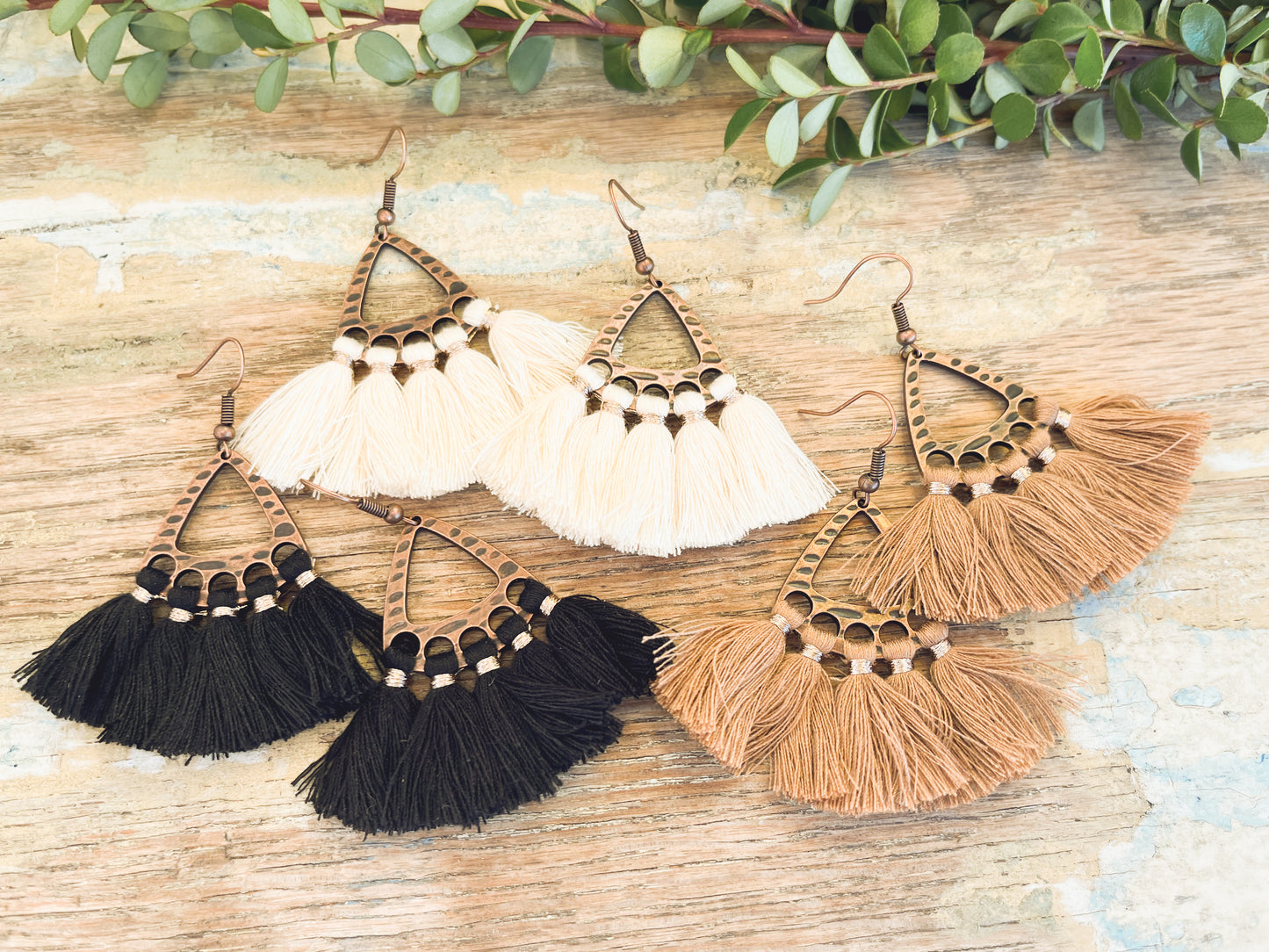 Beautiful Bohemian Statement Earring Set - Set of 3