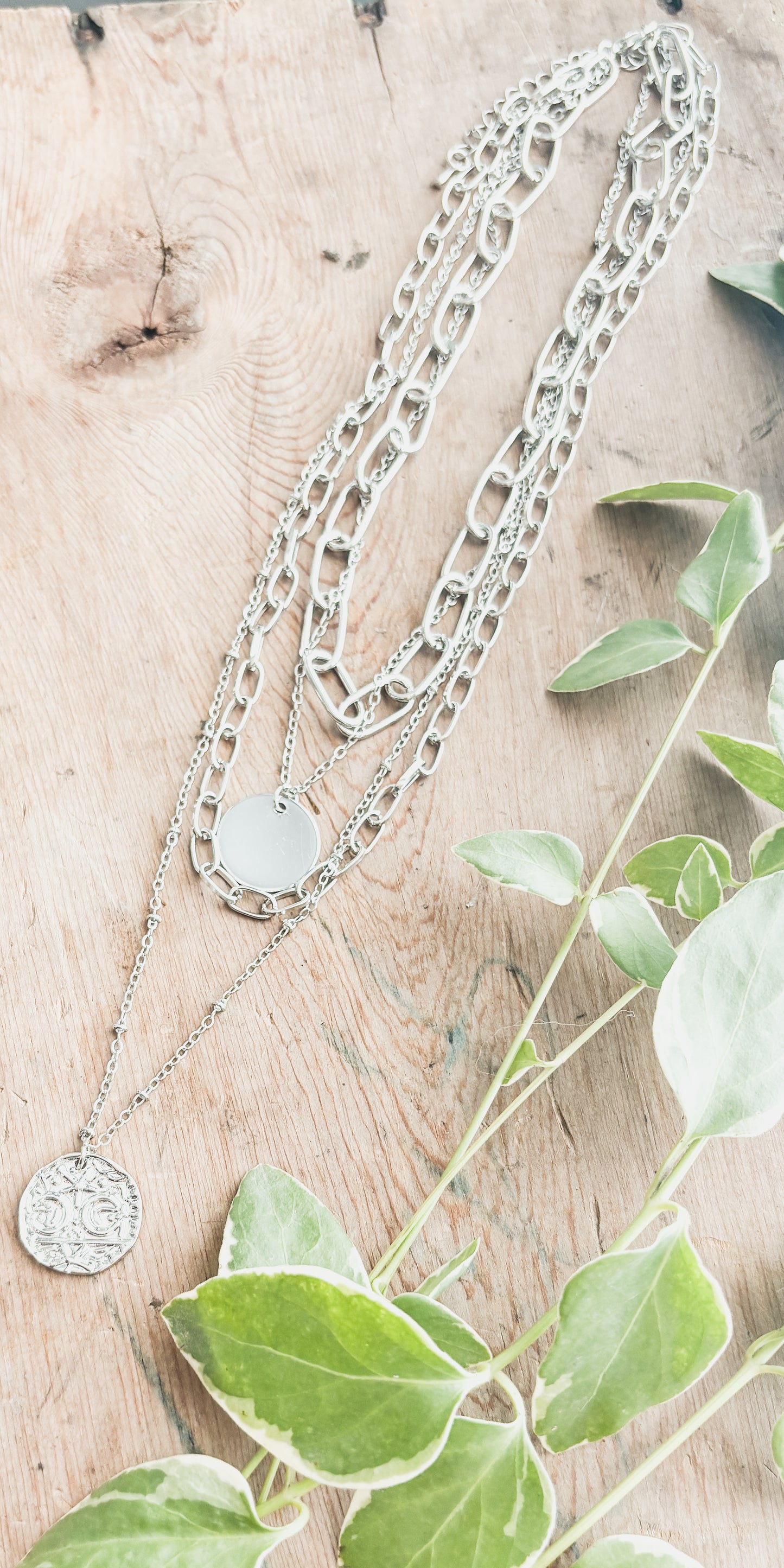 Beautiful Silver Layered Necklace