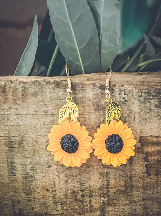 Beautiful Sunflower Earrings