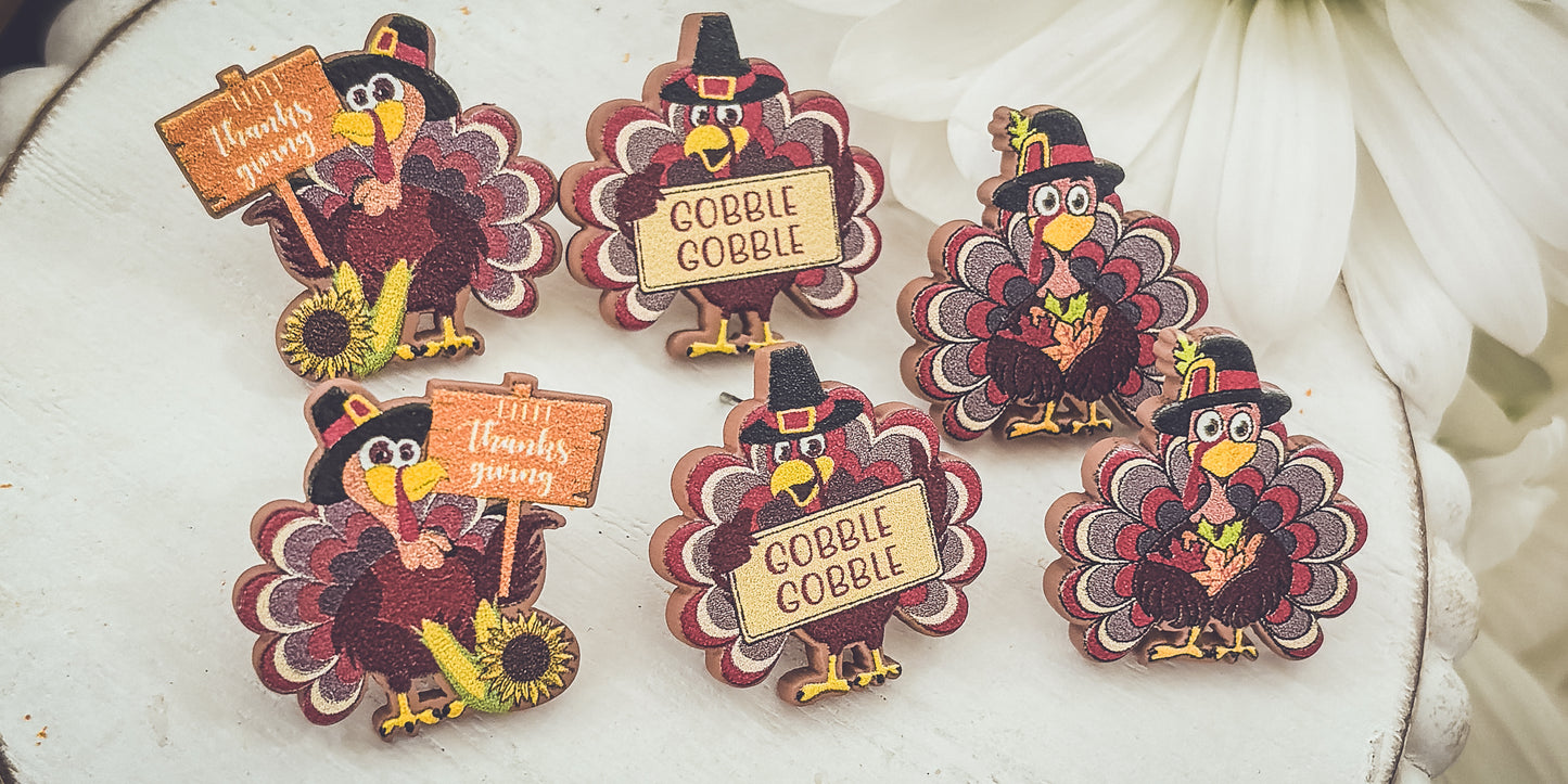 Adorable Set of Turkey Studs