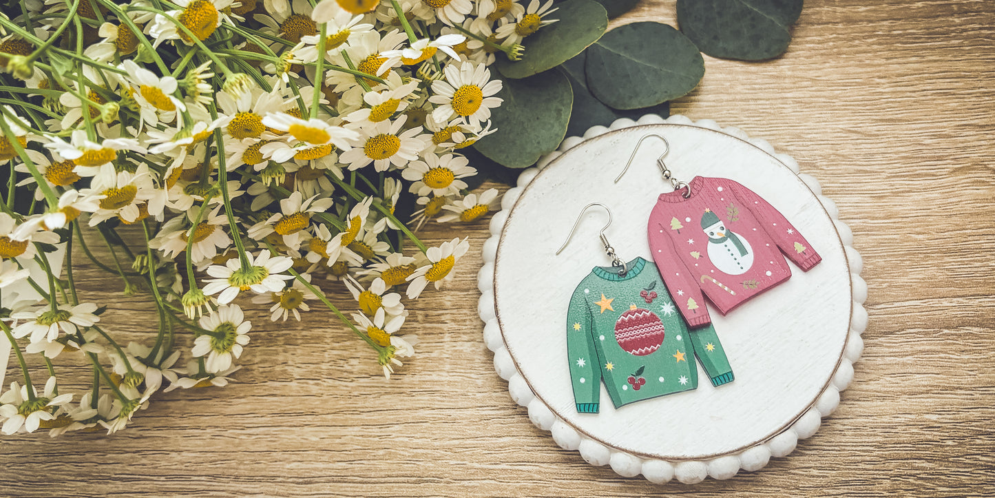 Adorable Christmas Sweater Earrings