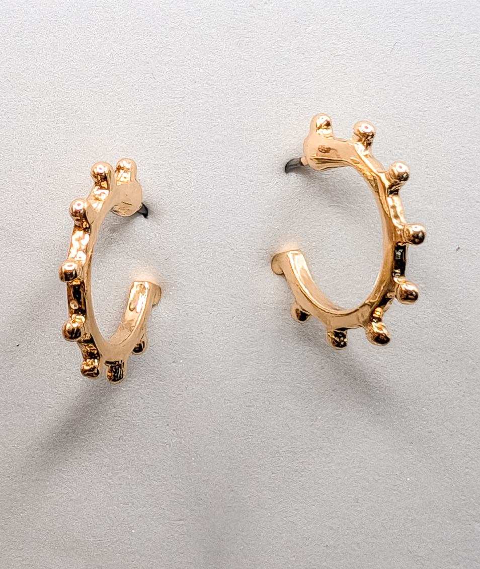 Beautiful 5 Pair Set of Gold Hoop Earrings