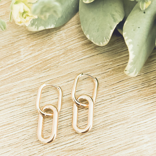 Beautiful Gold Link Earrings