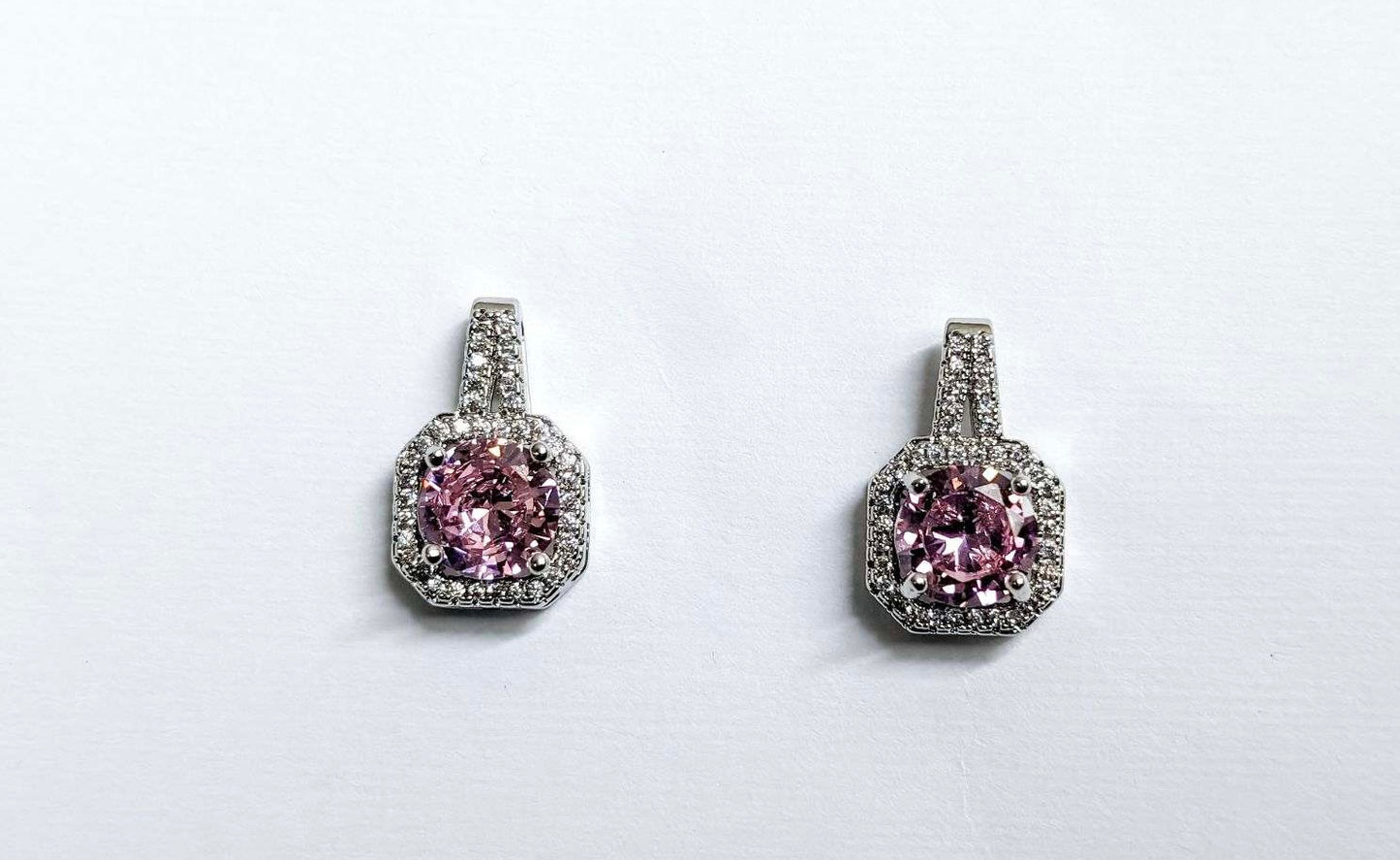 Beautiful Pink Crystal Earrings