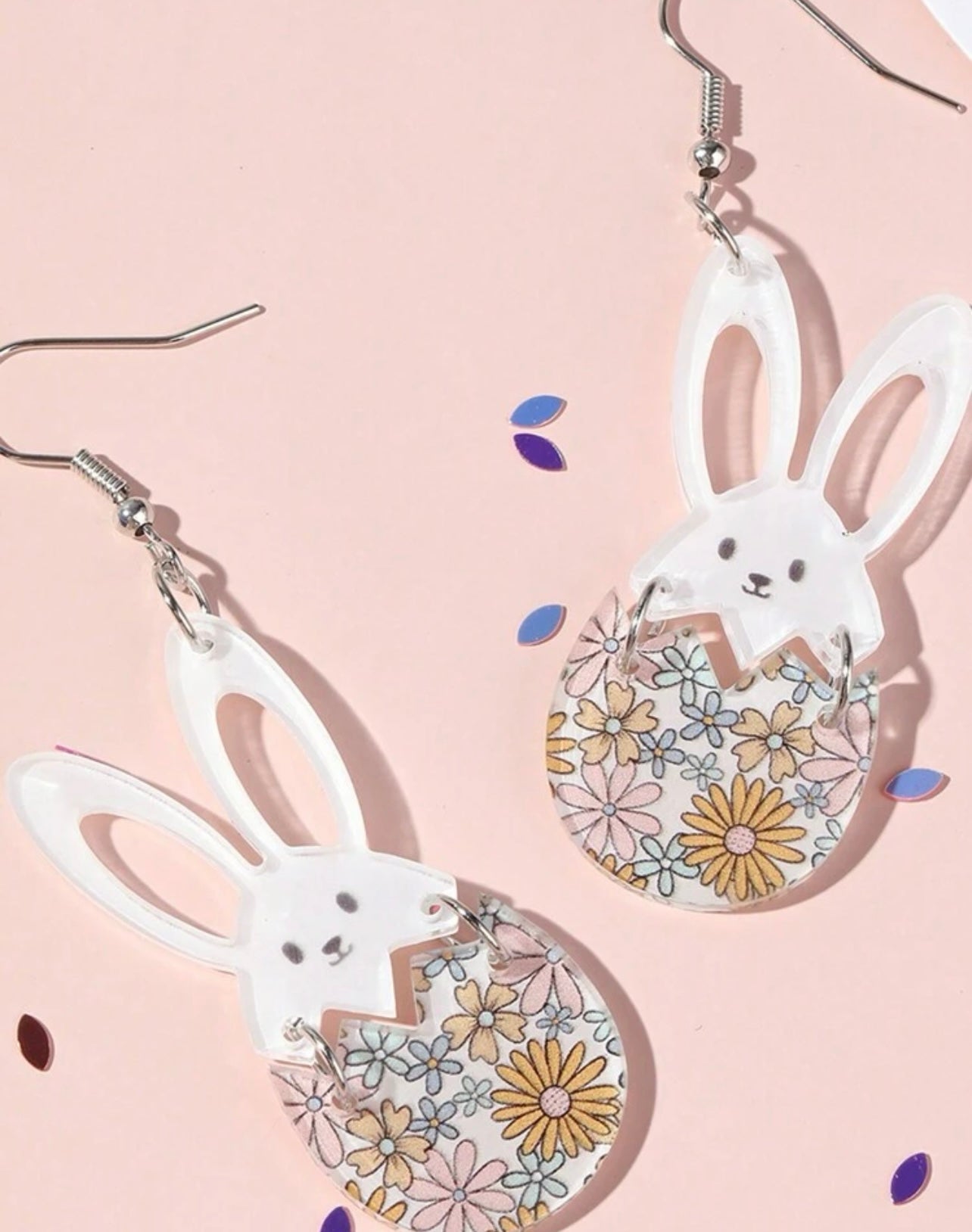 Beautiful Acrylic Bunny Earrings