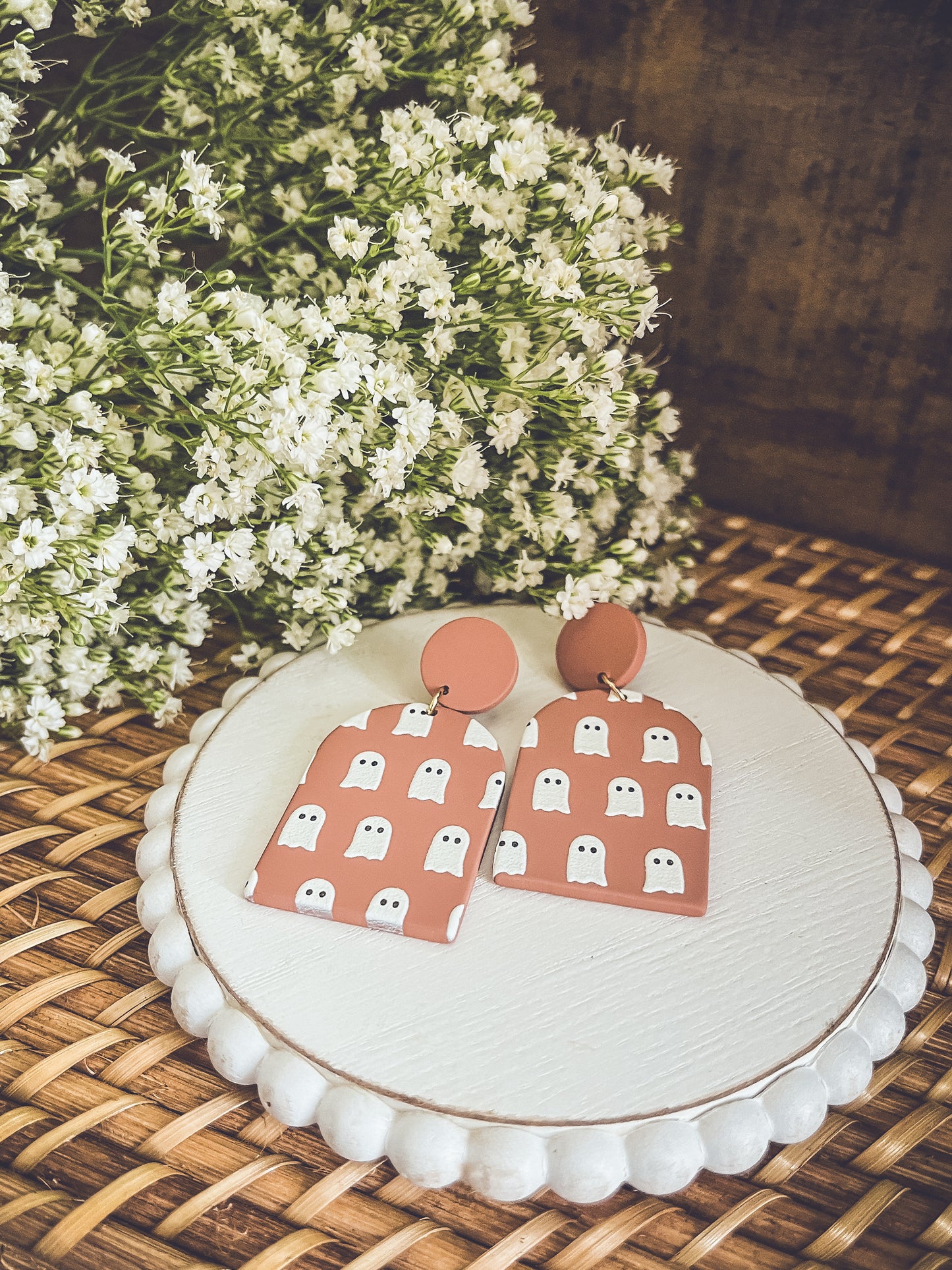 Adorable Ghost Halloween Earrings