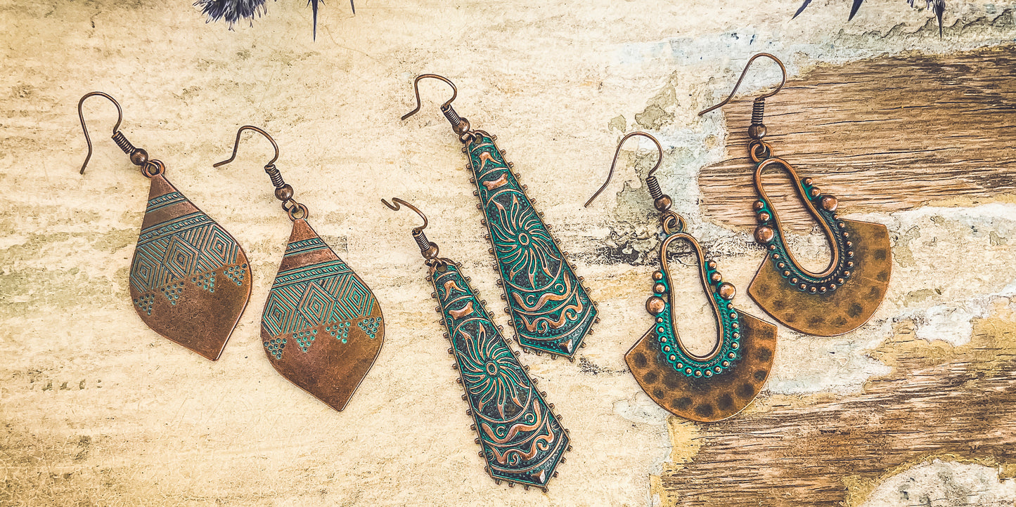 Beautiful Bohemian Earring Set - Set of 3