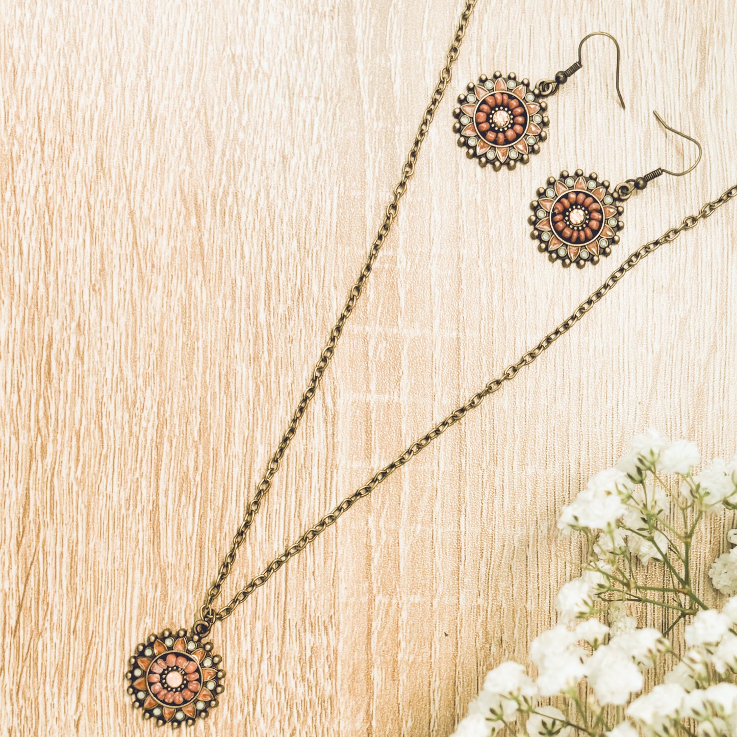 Beautiful Boho Necklace and Earring Set