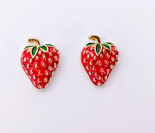 Adorable Fruit Strawberry Stud Earrings