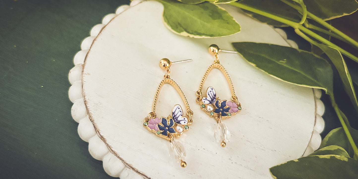 Beautiful Butterfly Drop Earrings