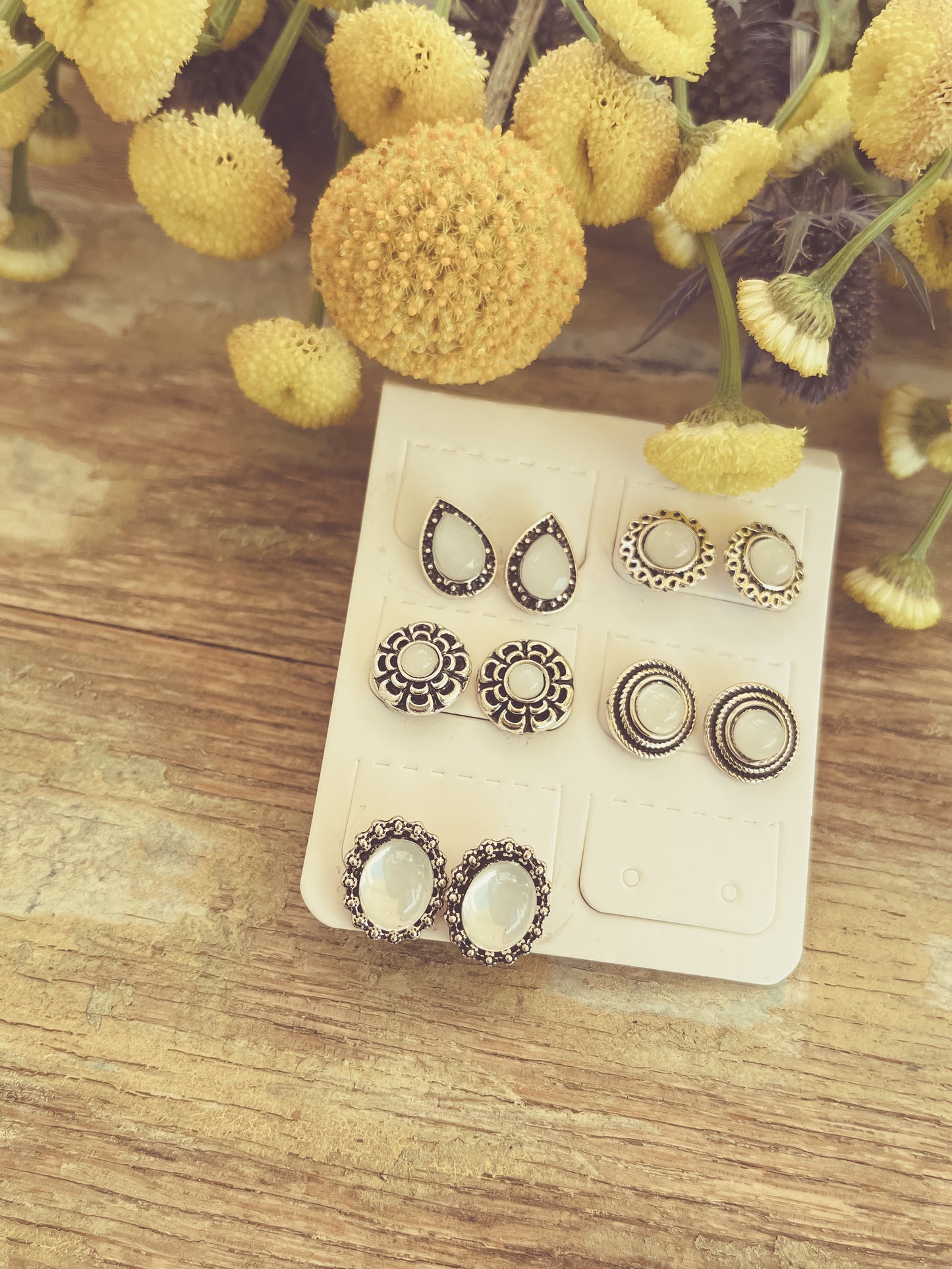 Beautiful Bohemian Earring Set - Set of 5 Studs