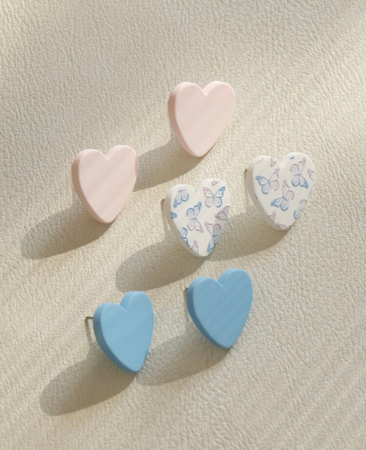 Beautiful Heart Stud Earring Set