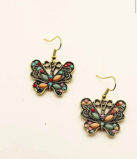 Beautiful Vintage Inspired Butterfly Earrings