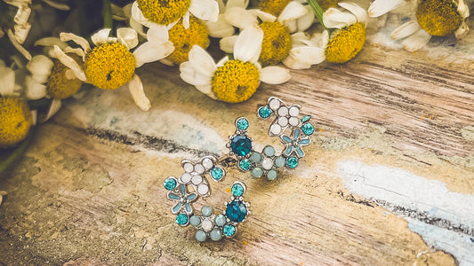 Dainty Crystal Butterfly Earrings