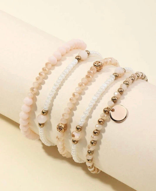 Beautiful Soft Pink Bracelet Set