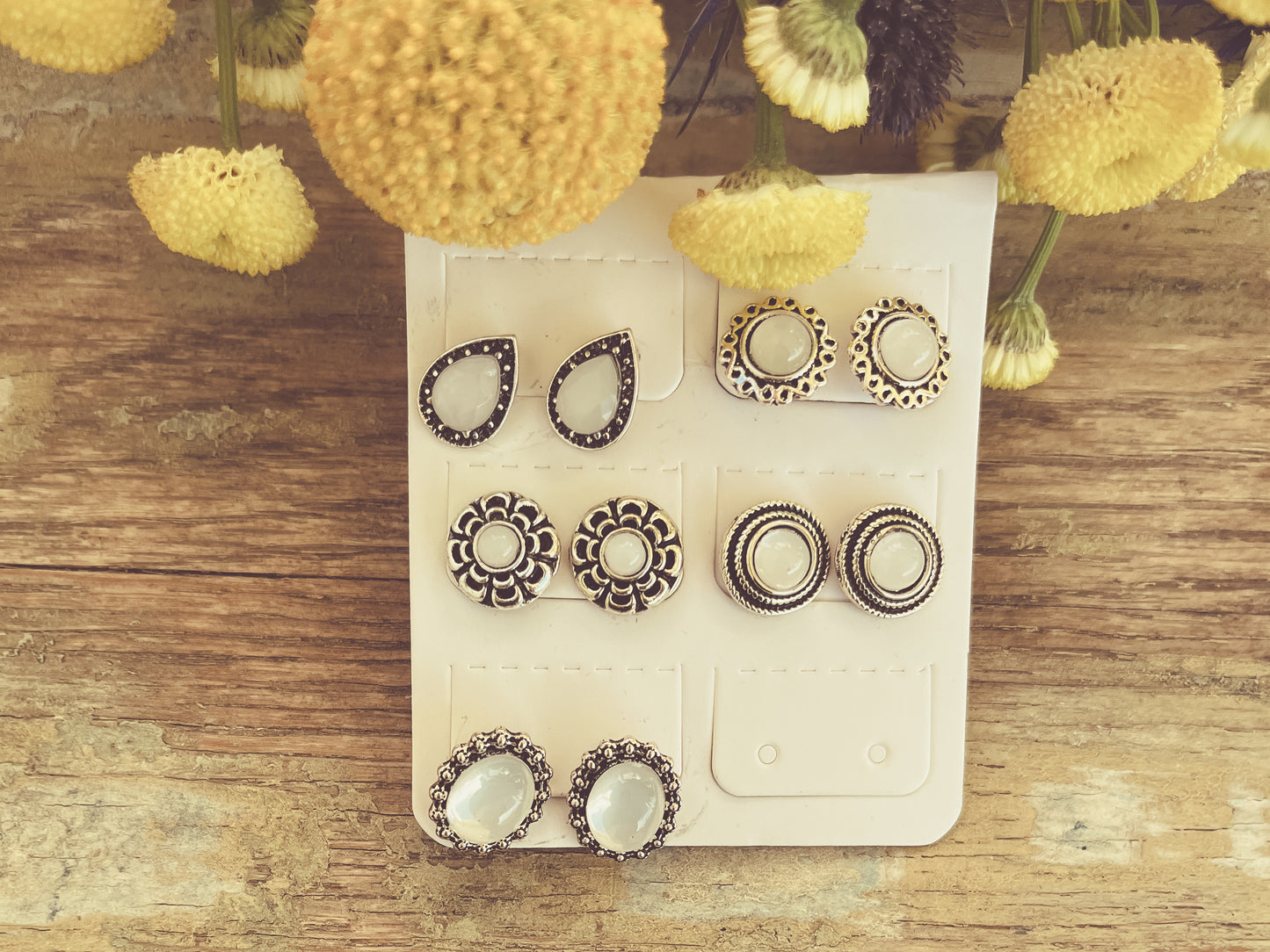 Beautiful Bohemian Earring Set - Set of 5 Studs