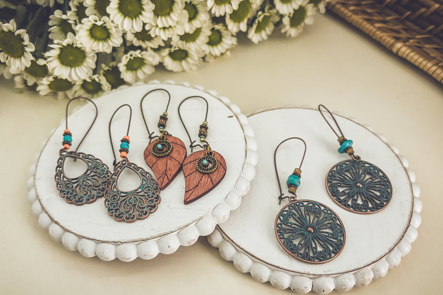 Beautiful Bohemian Earring Set - Set of 3