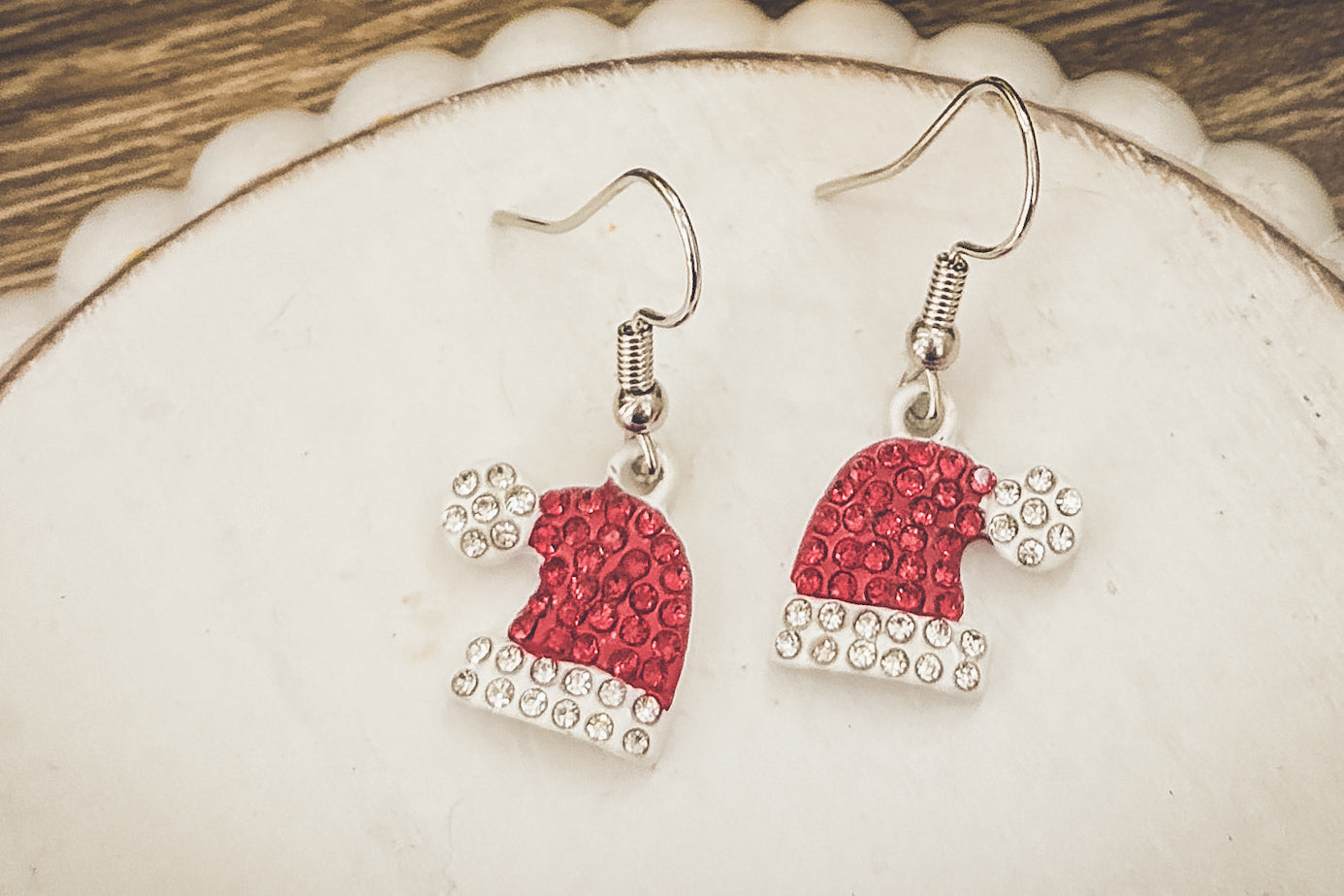 Adorable Santa Hat Earrings