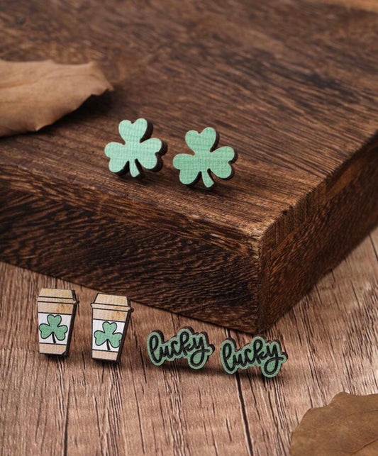 Adorable Saint Patrick’s Day Stud Earring Set