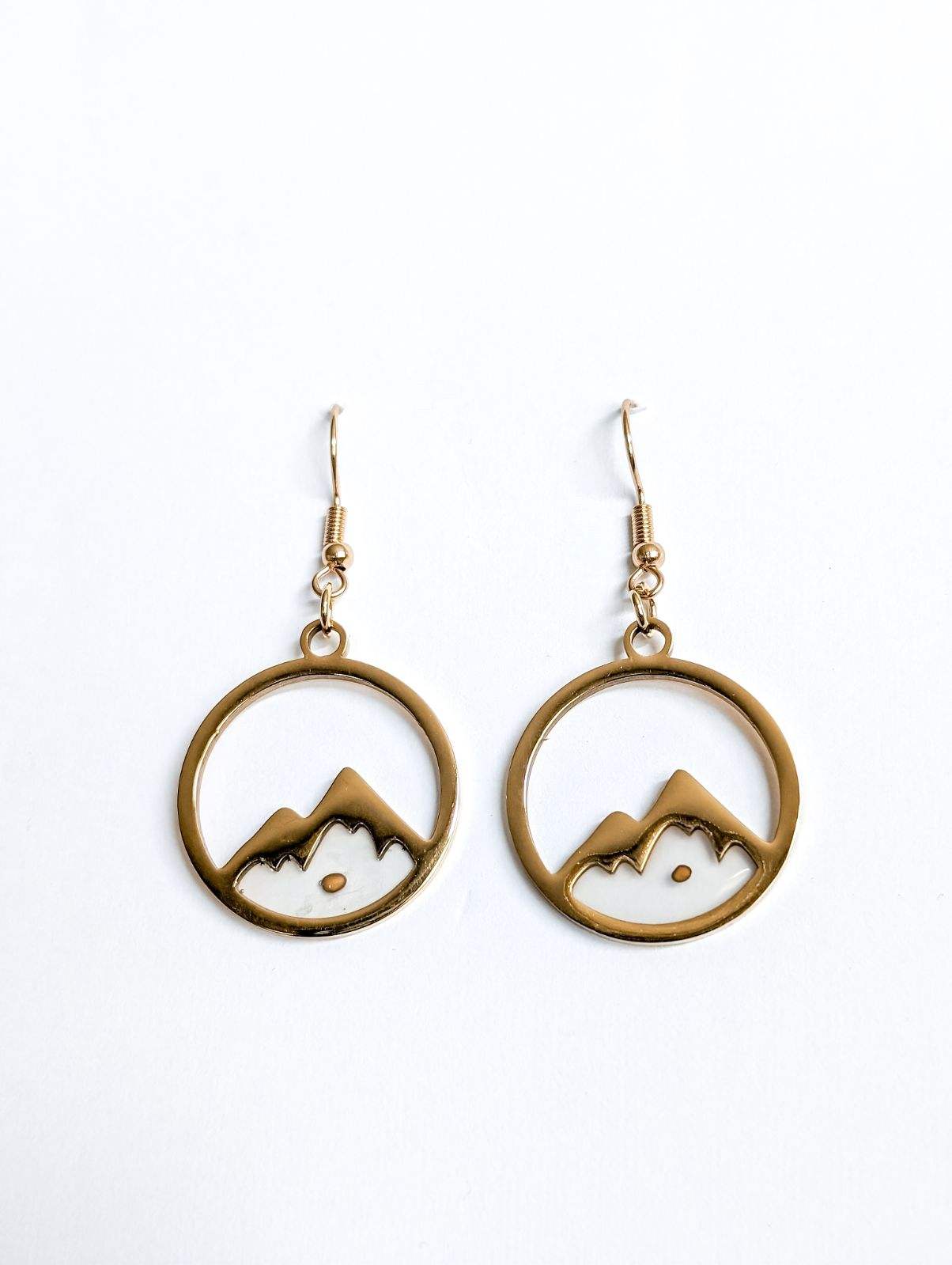Beautiful Gold or Silver Mountain and Mustard Seed Faith Earrings