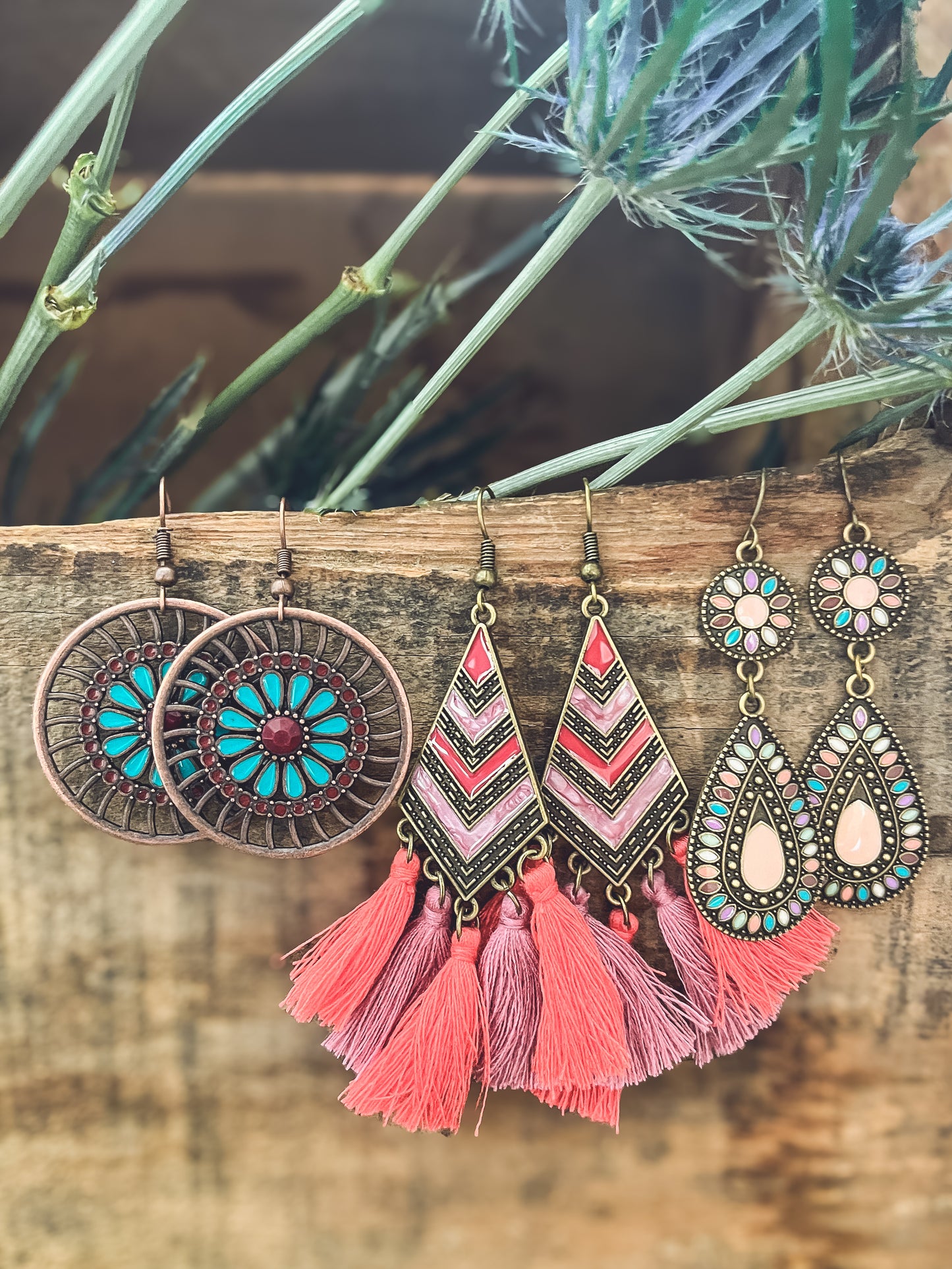 Beautiful Bohemian Earring Set - Set of 3