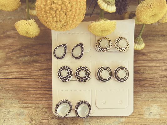 Beautiful Bohemian Earring Set - Set of 5 Studs