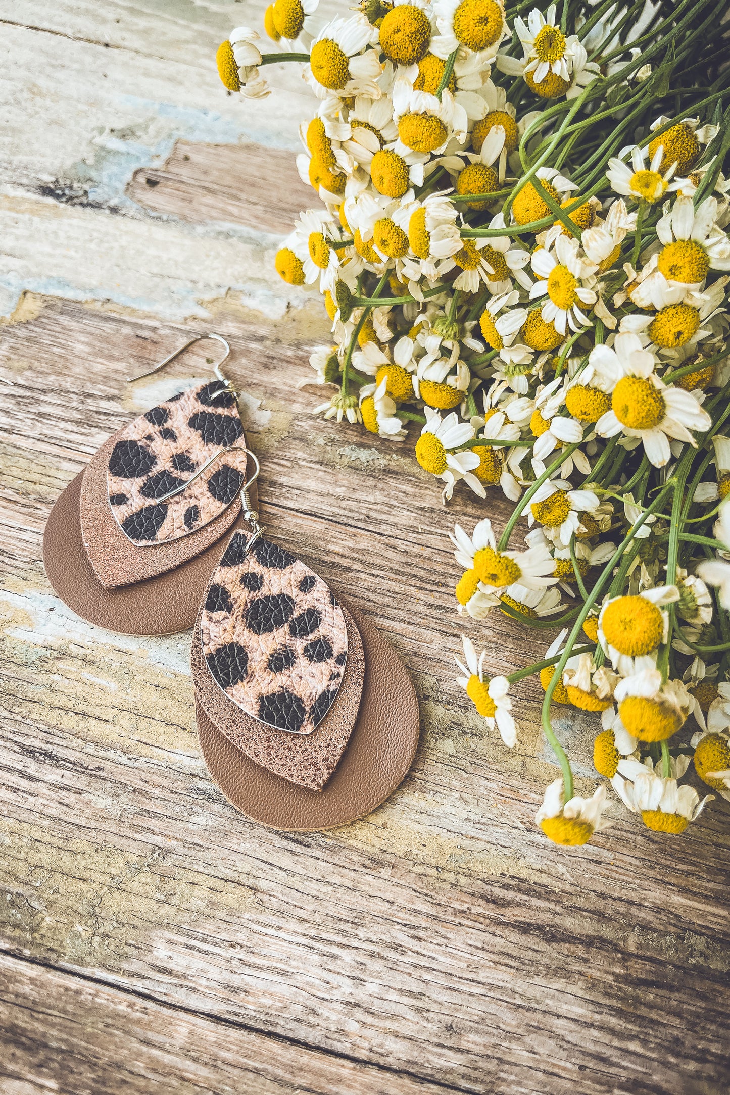 Beautiful Leopard Drop Earrings