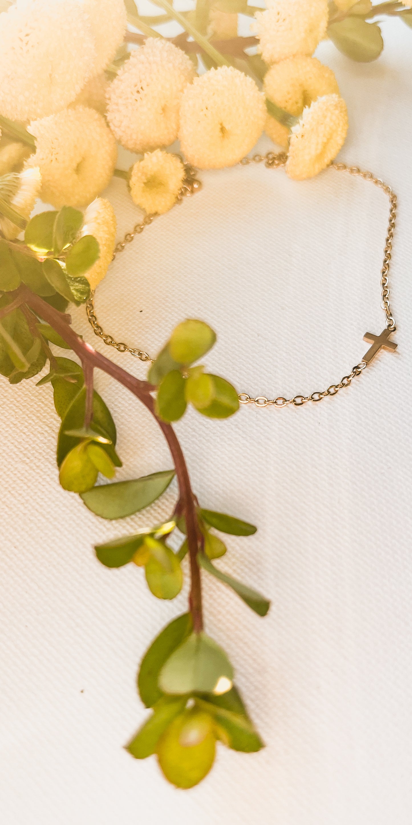 Beautiful Dainty Cross Gold Anklet