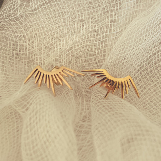 Beautiful Gold or Silver Sun Burst Earrings