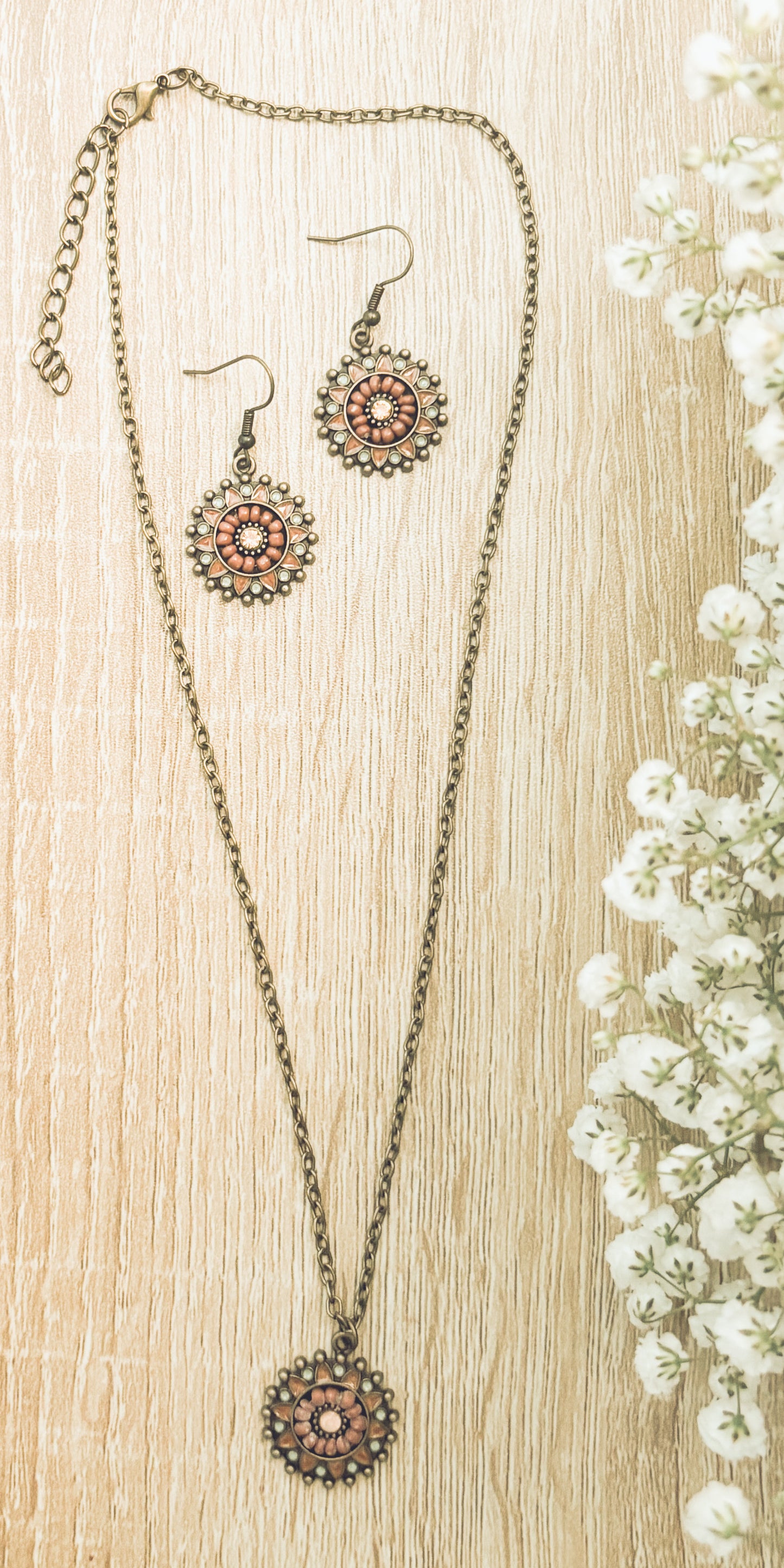 Beautiful Boho Necklace and Earring Set