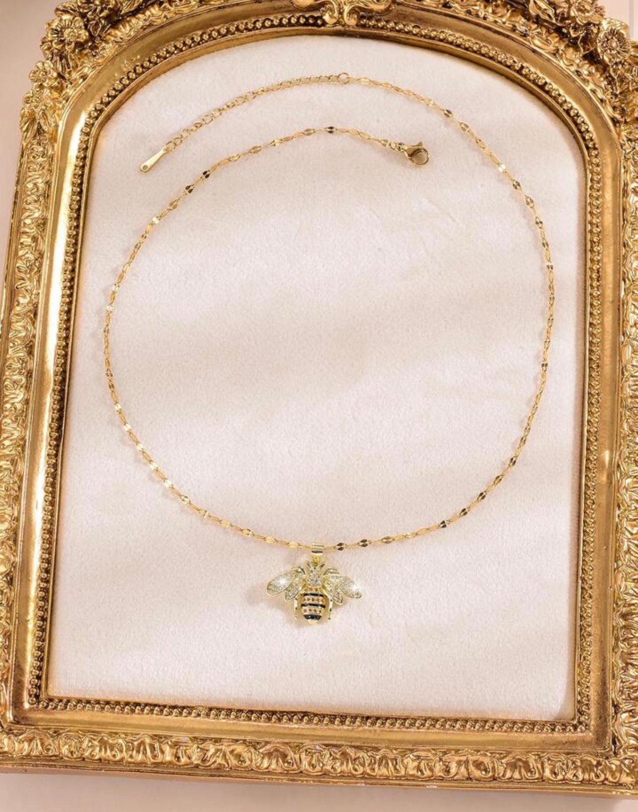 Beautiful Gold Bumble Bee Necklace