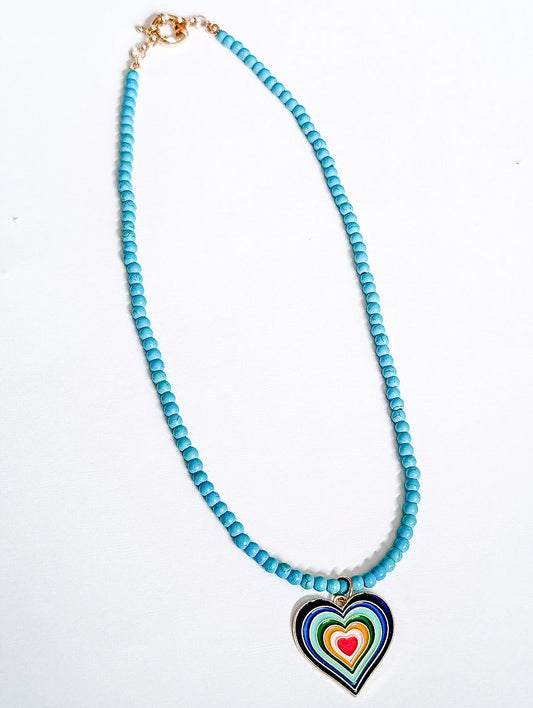 Beautiful Turquoise Heart Necklace