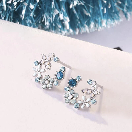 Dainty Crystal Butterfly Earrings