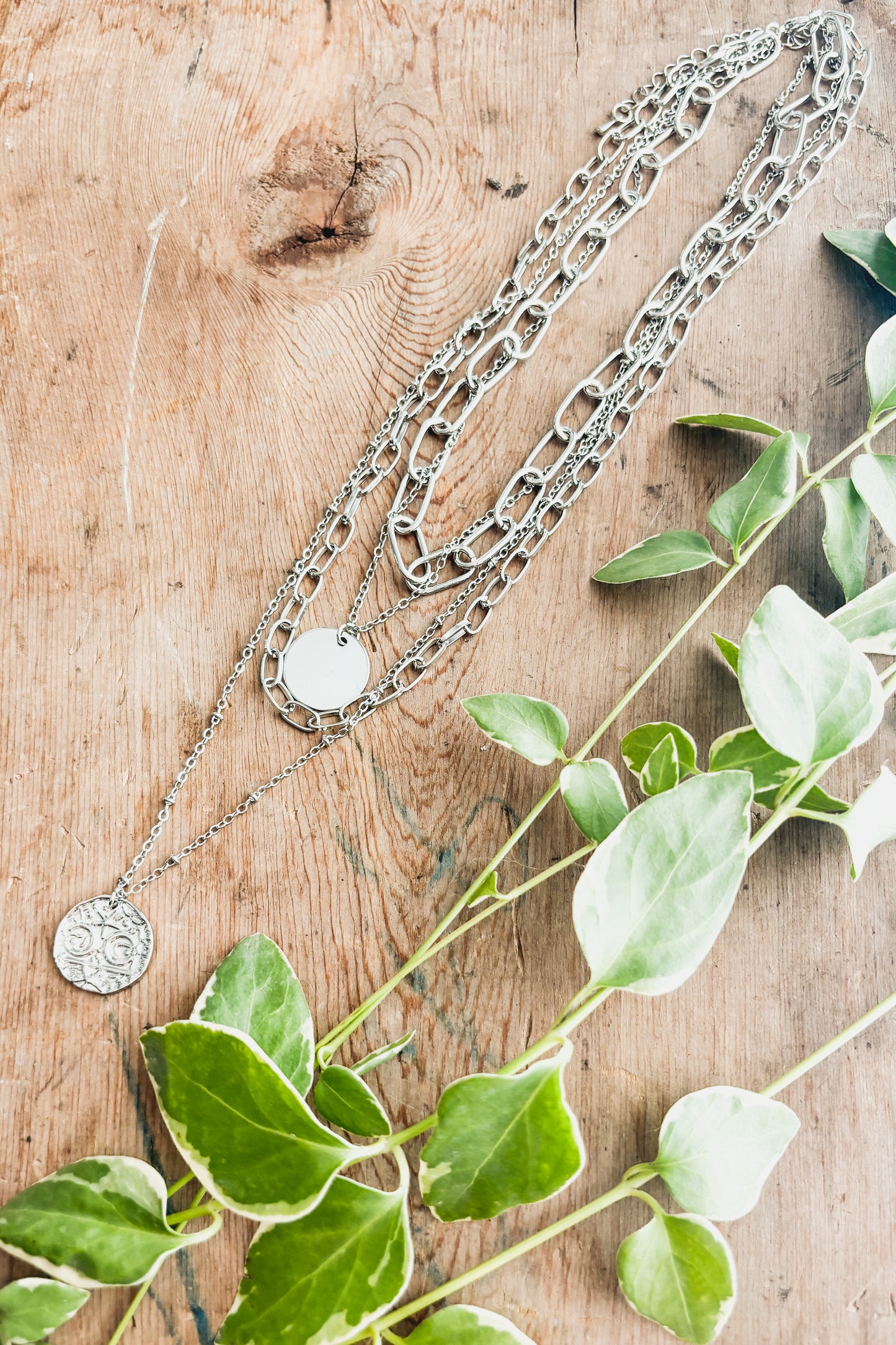 Beautiful Silver Layered Necklace