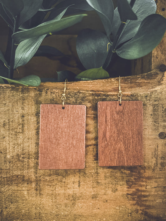 Beautiful Boho Wooden Drop Earrings