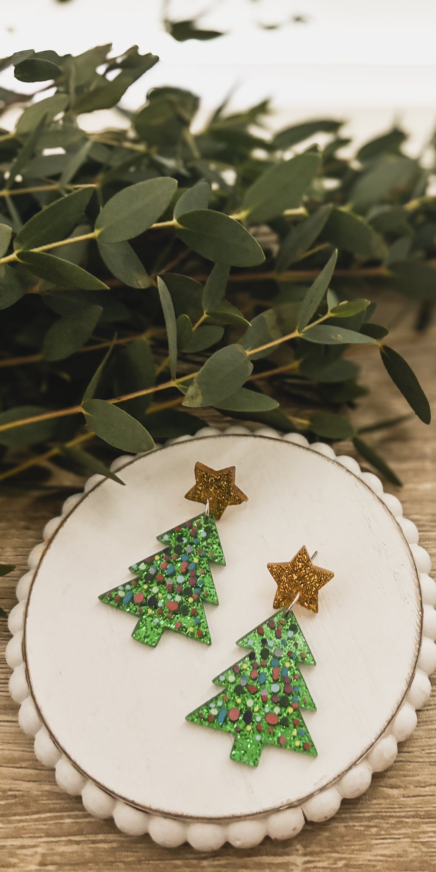 Beautiful Acrylic Christmas Tree Earrings